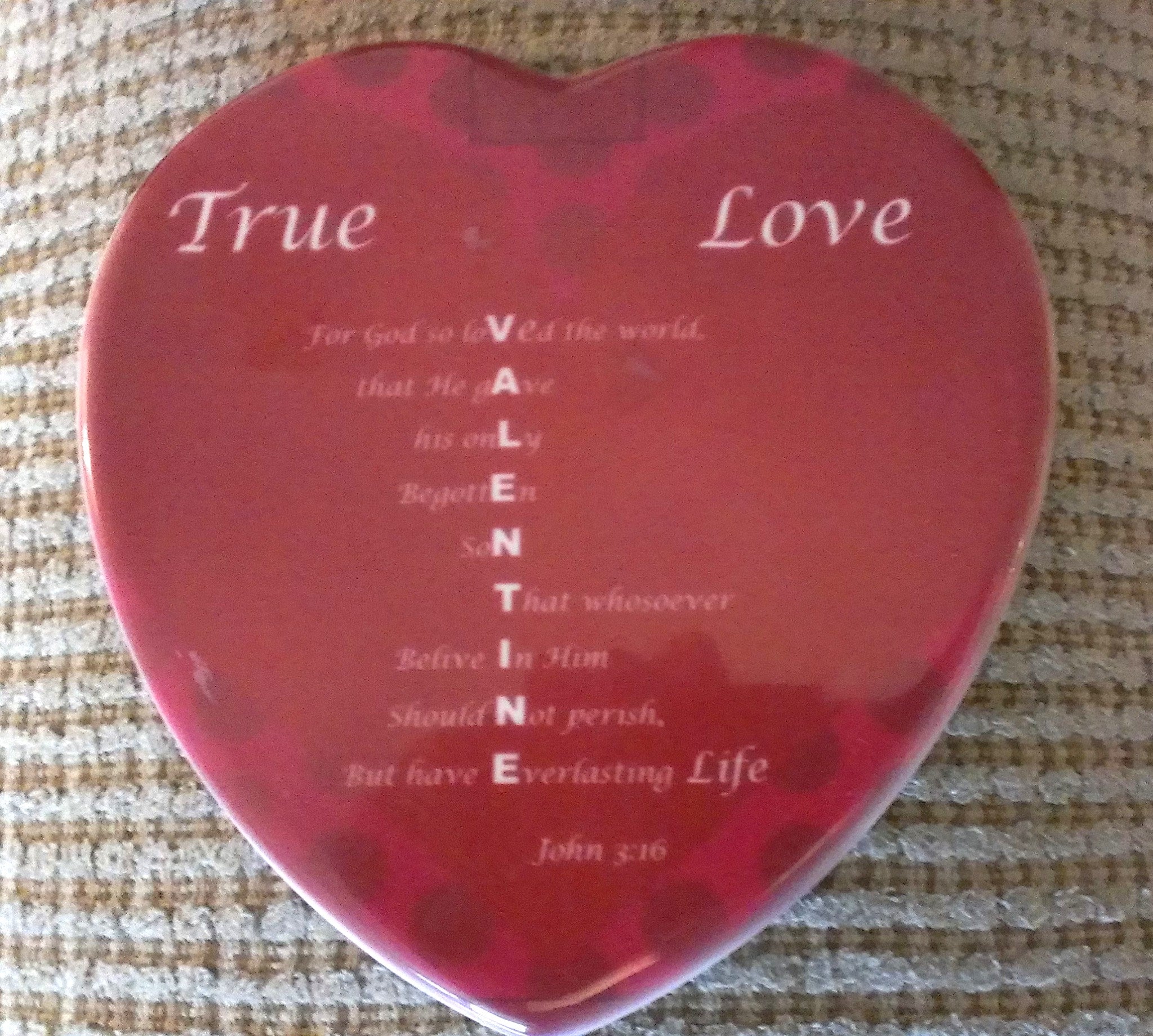5 ½ x 6 Heart Shaped Ceramic Tile