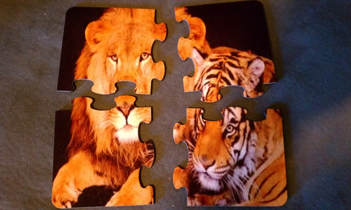 4 Piece 8x8 Wood Puzzle